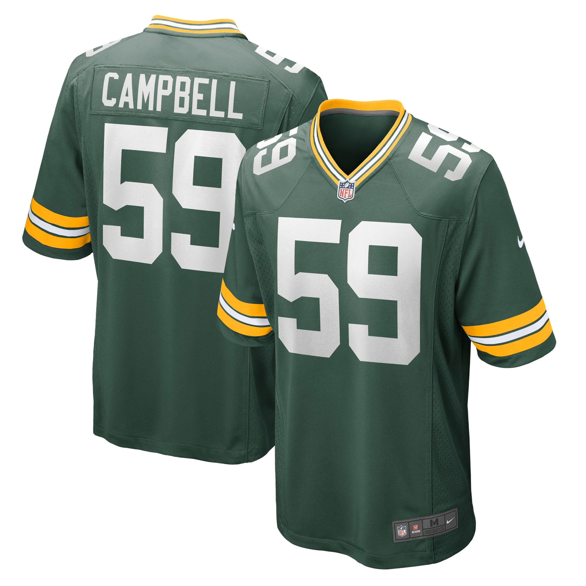 De'Vondre Campbell Green Bay Packers Game Jersey - Green