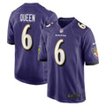 Patrick Queen Baltimore Ravens Game Player Jersey - Purple