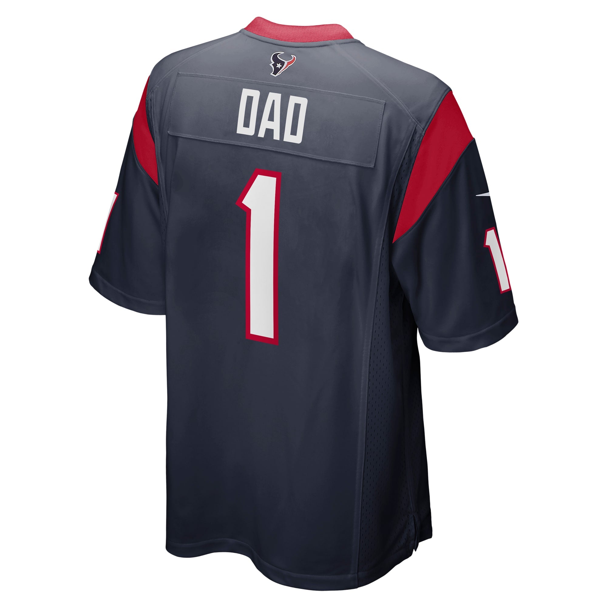 Number 1 Dad Houston Texans Game Jersey - Navy