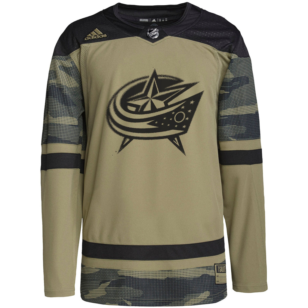 Columbus Blue Jackets Military Appreciation Team Authentic Practice Jersey - Camo