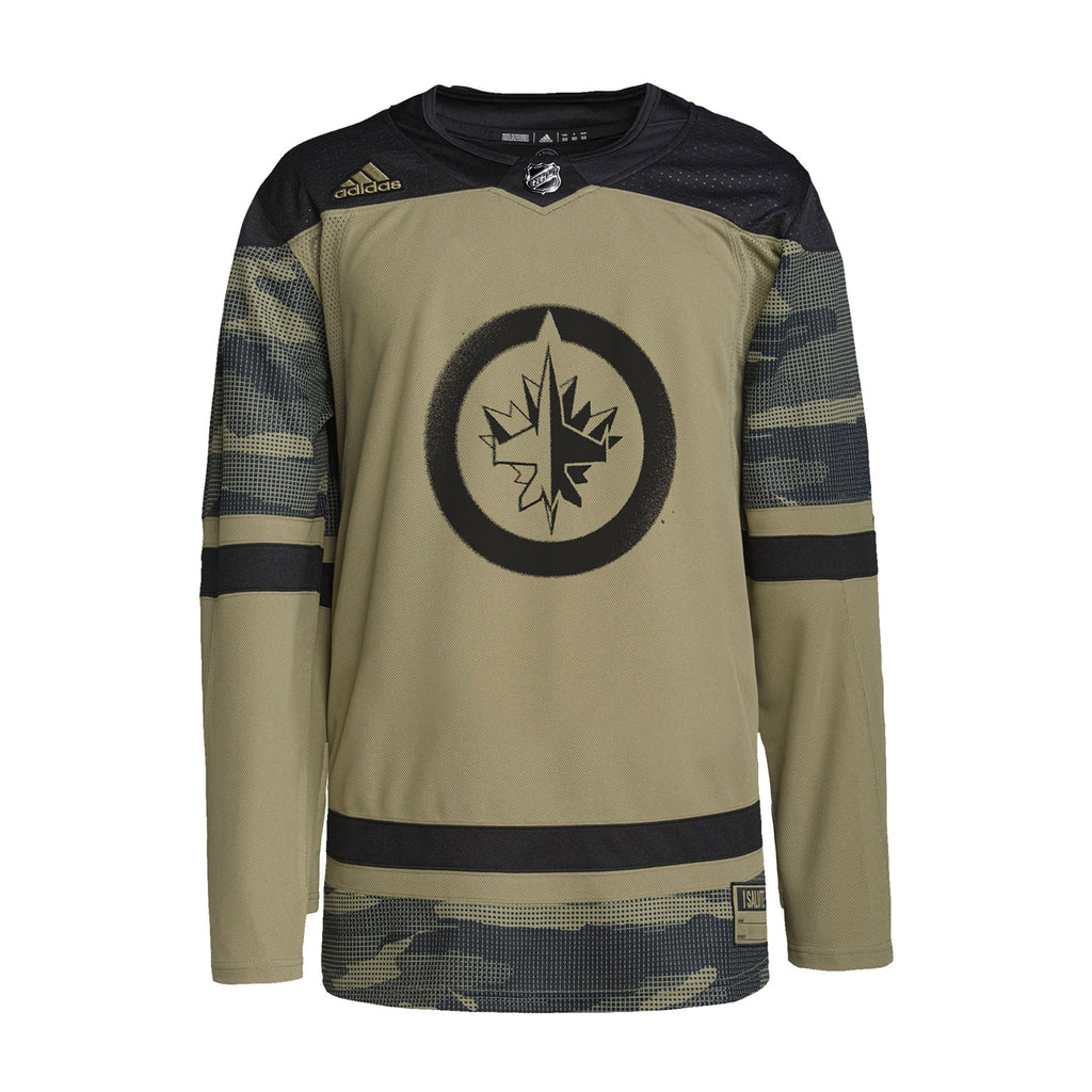 Winnipeg Jets Logo Military Appreciation Team Authentic Practice Jersey - Camo