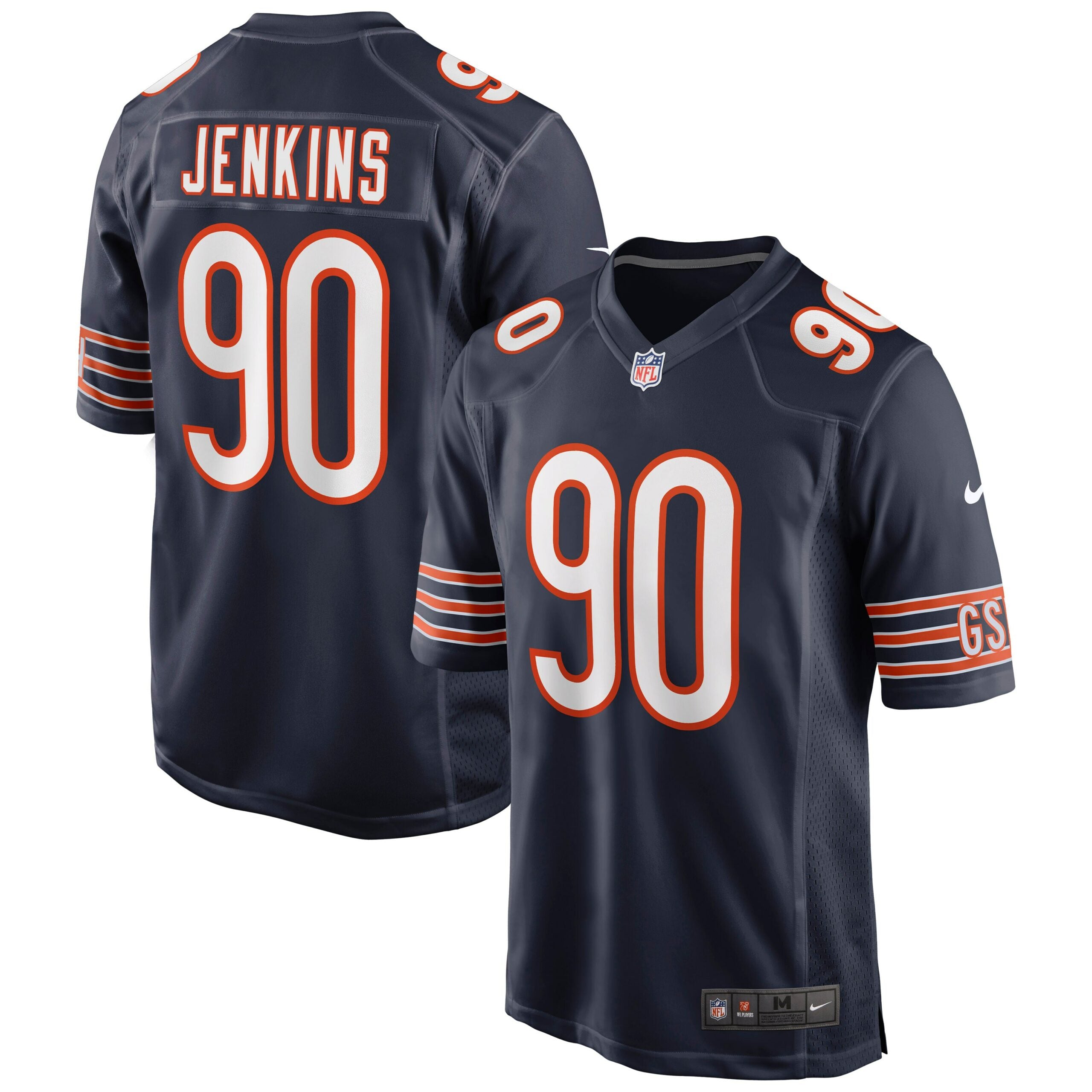 John Jenkins Chicago Bears Game Jersey - Navy