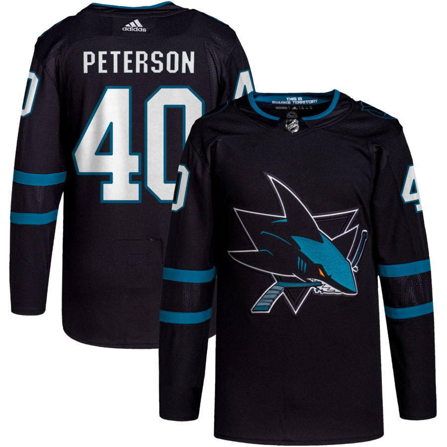 Jacob Peterson San Jose Sharks Alternate Primegreen Authentic Pro Jersey - Black
