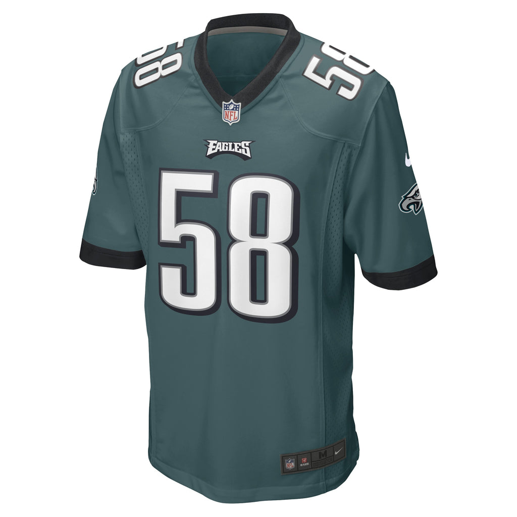 Kyron Johnson Philadelphia Eagles Game Player Jersey - Midnight Green