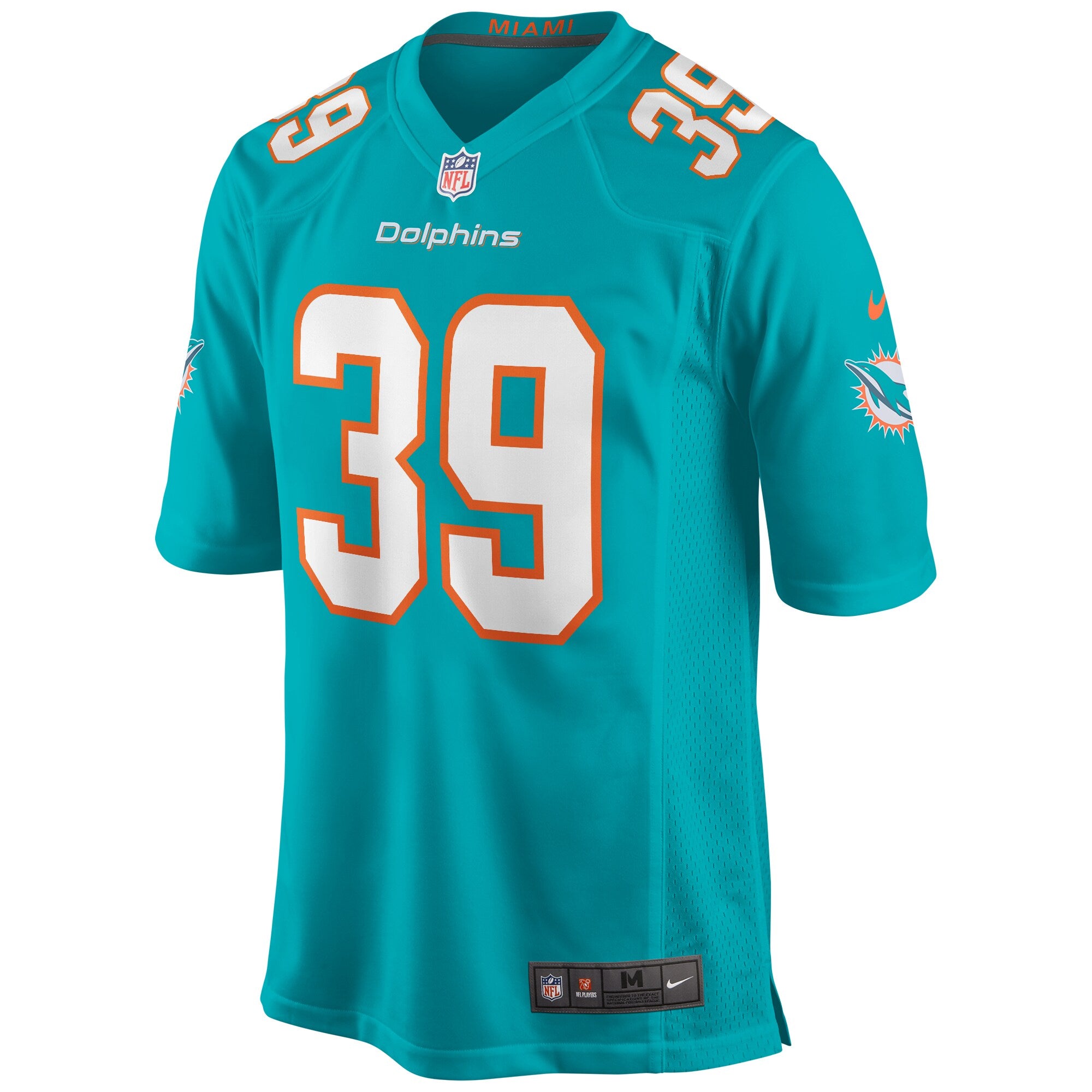 Larry Csonka Miami Dolphins Game Retired Player Jersey - Aqua