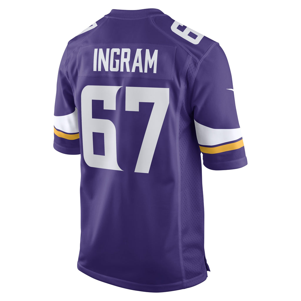 Ed Ingram Minnesota Vikings Game Player Jersey - Purple