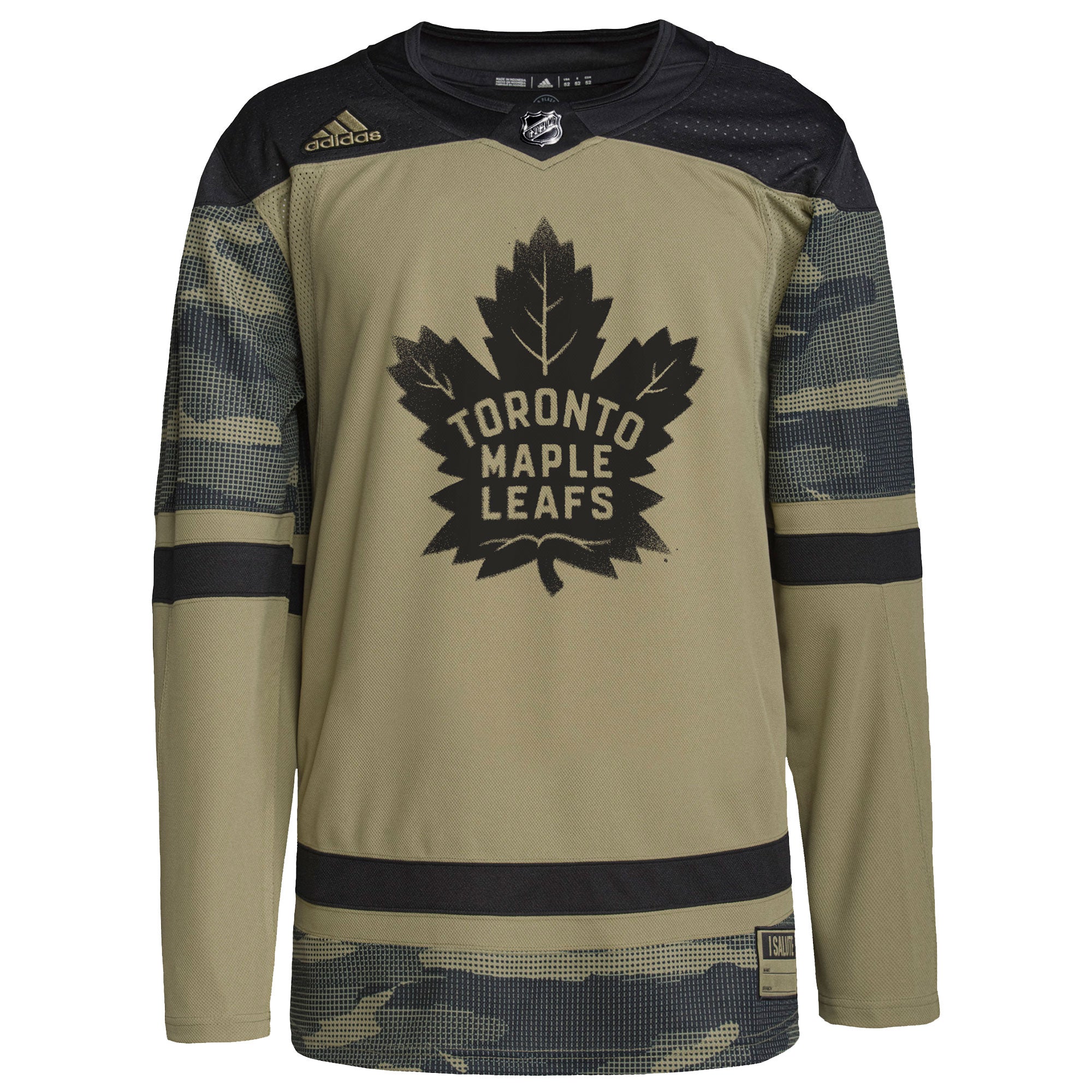 Toronto Maple Leafs Logo Military Appreciation Team Authentic Practice Jersey - Camo