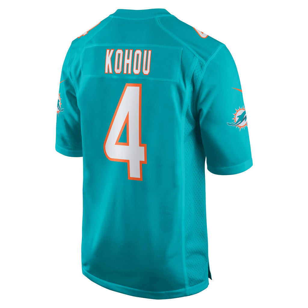 Kader Kohou Miami Dolphins Game Player Jersey - Aqua