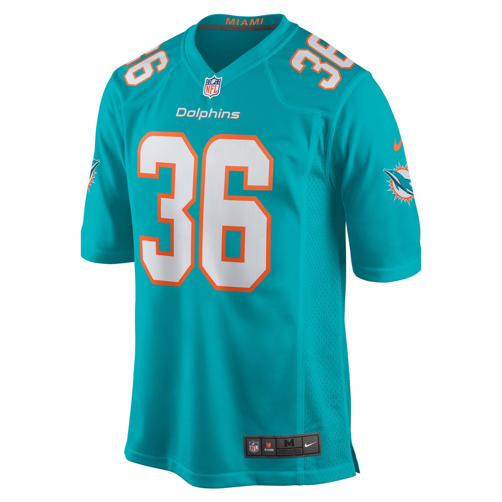 Jamal Perry Miami Dolphins Home Game Player Jersey - Aqua