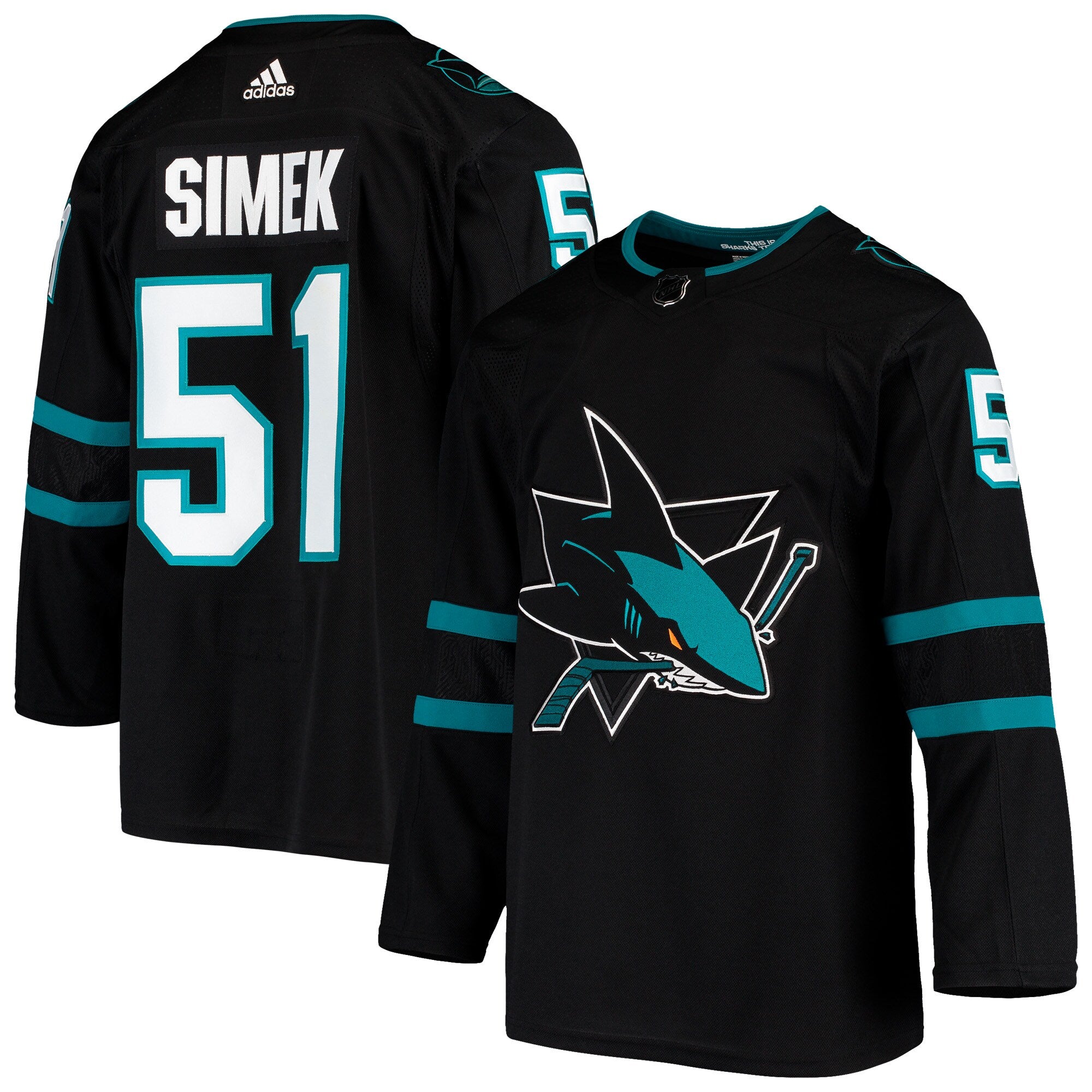 Radim Simek San Jose Sharks Alternate Authentic Jersey - Black