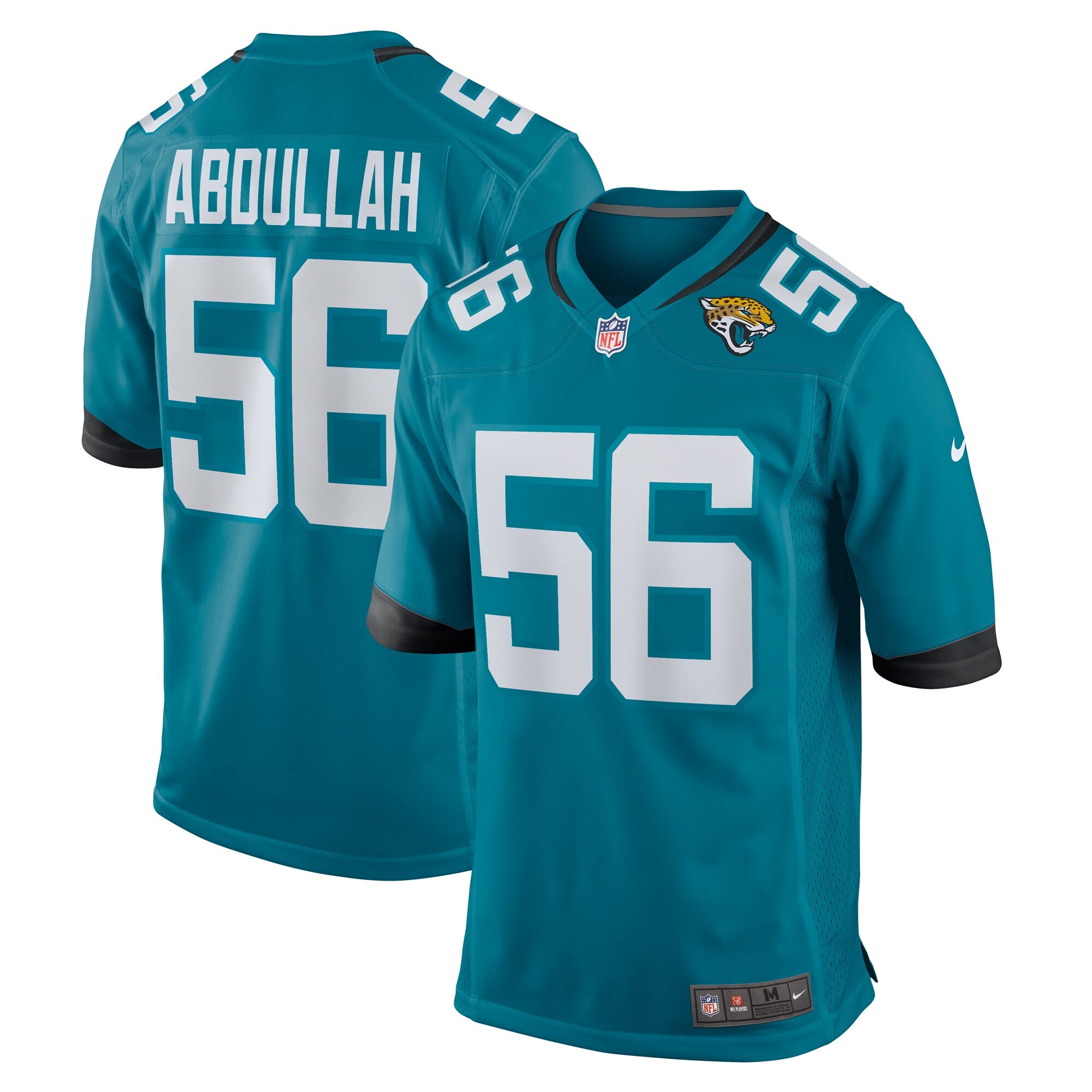 Yasir Abdullah Jacksonville Jaguars Team Game Jersey - ?Teal