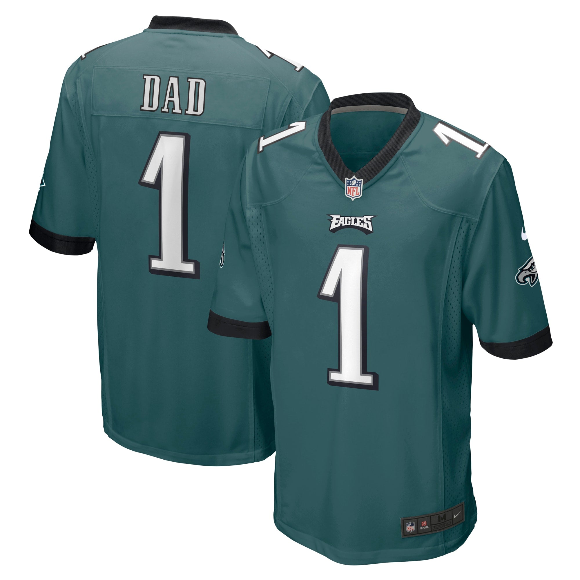 Number 1 Dad Philadelphia Eagles Game Jersey - Midnight Green