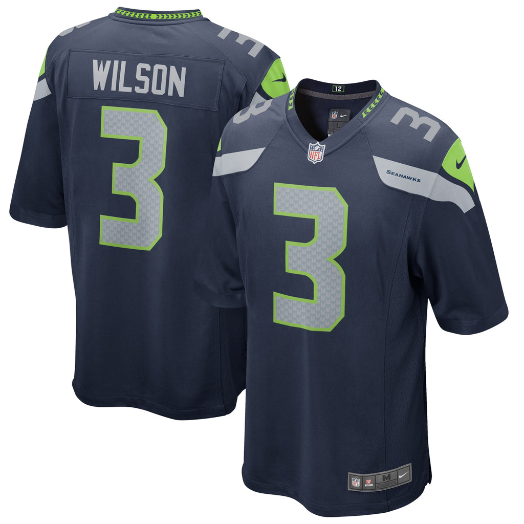 Russell Wilson Seattle Seahawks Game Jersey - College Navy