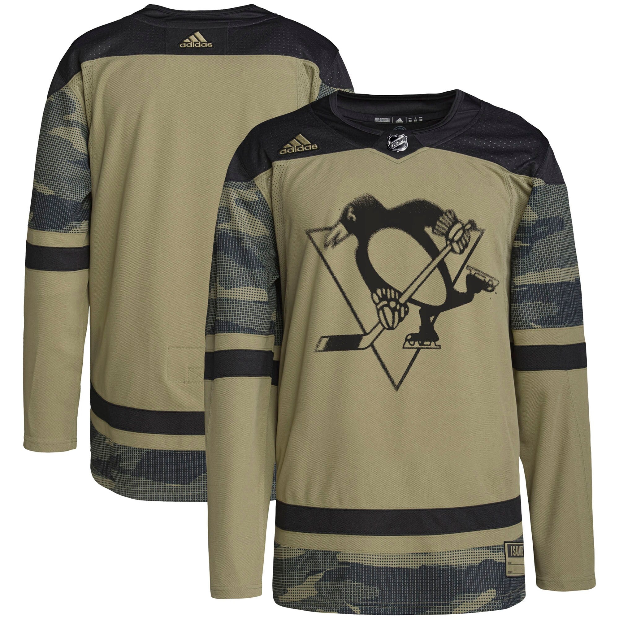 Pittsburgh Penguins Military Appreciation Team Authentic Practice Jersey - Camo