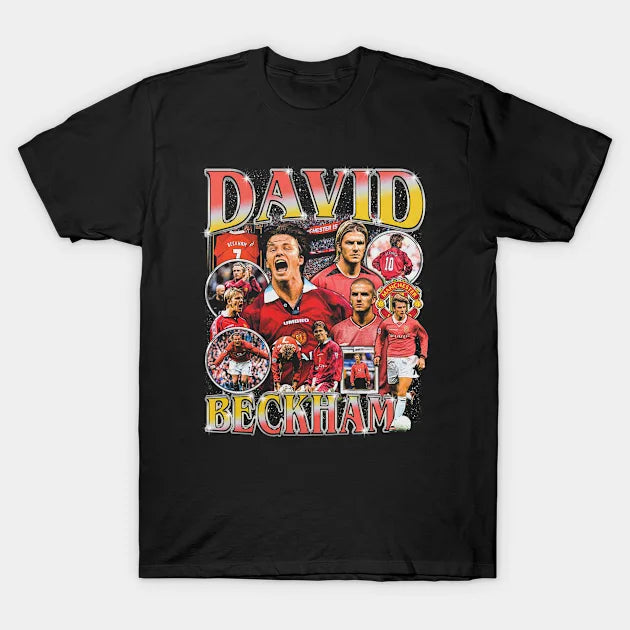 David Beckham United Retro Bootleg T-Shirt
