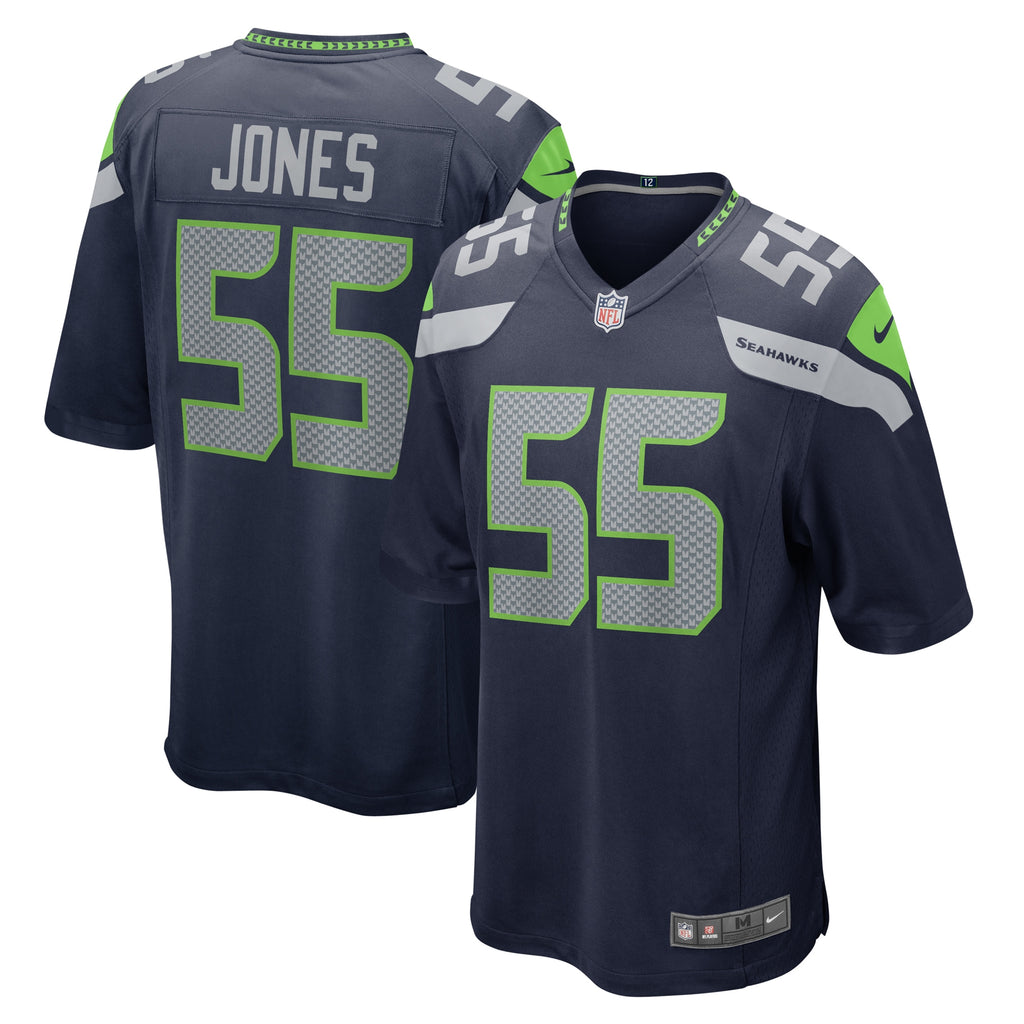 Dre'Mont Jones Seattle Seahawks Game Player Jersey - College Navy