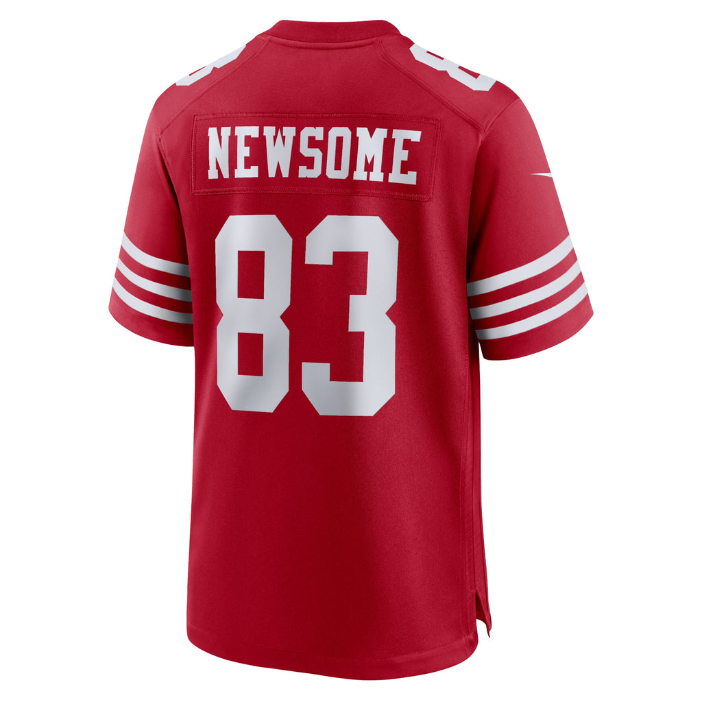 Dazz Newsome San Francisco 49ers Home Game Player Jersey - Scarlet