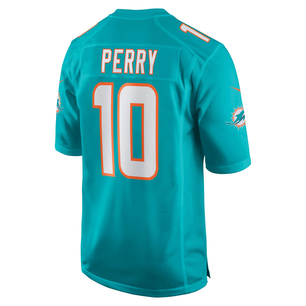 Malcolm Perry Miami Dolphins Game Jersey - Aqua