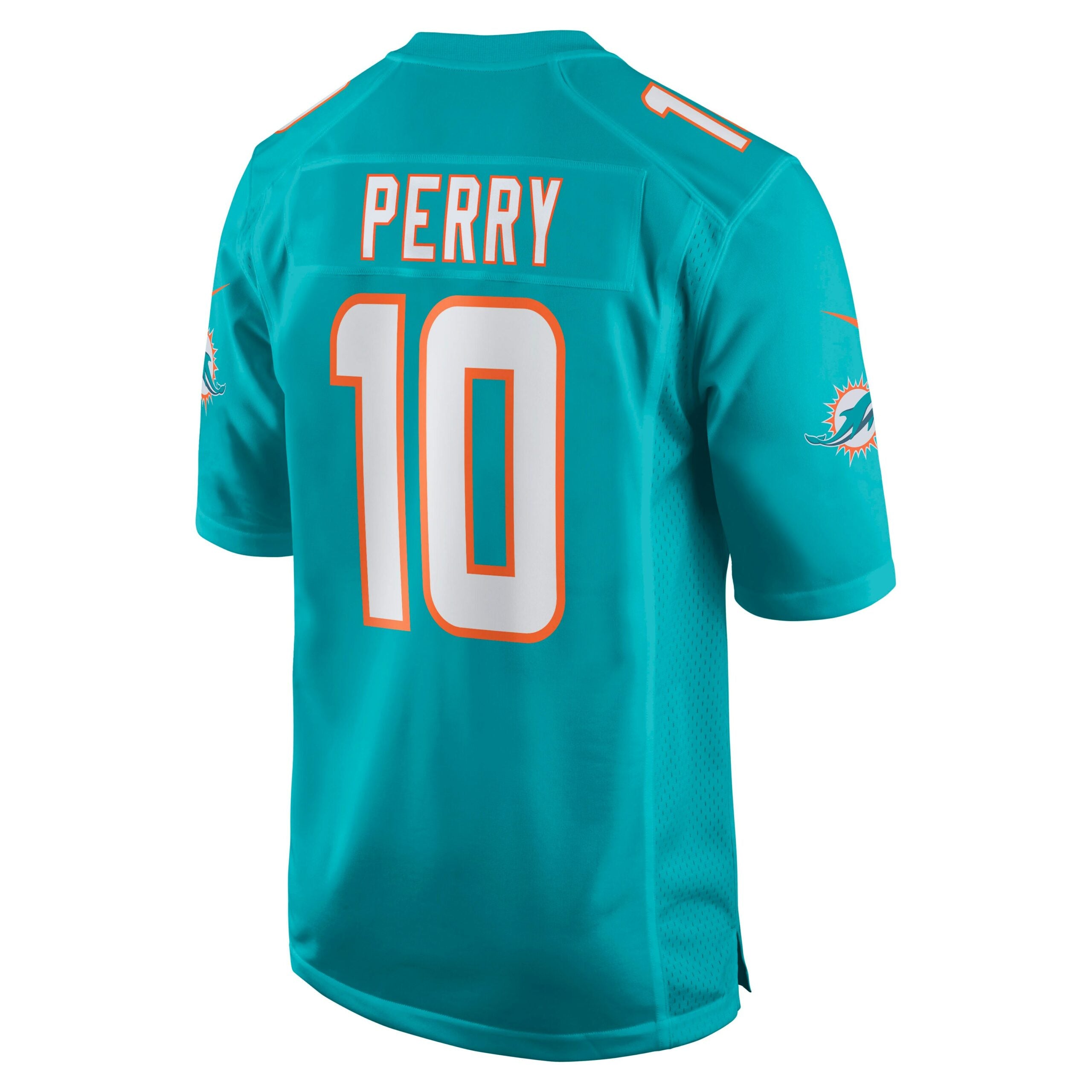 Malcolm Perry Miami Dolphins Game Jersey - Aqua