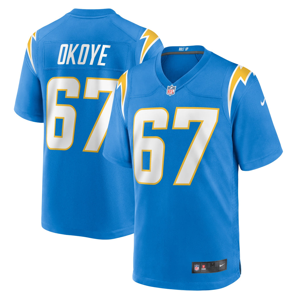 CJ Okoye Los Angeles Chargers Team Game Jersey - ?Powder Blue