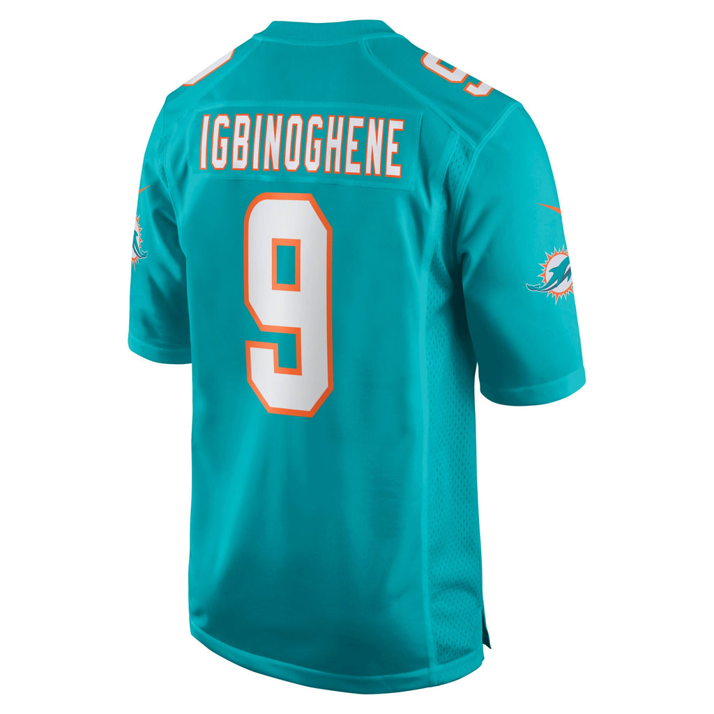 Noah Igbinoghene Miami Dolphins Game Player Jersey - Aqua