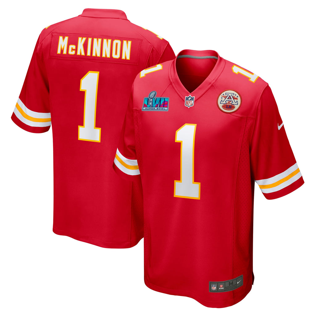 Jerick McKinnon Kansas City Chiefs Super Bowl LVII Patch Game Jersey - Red