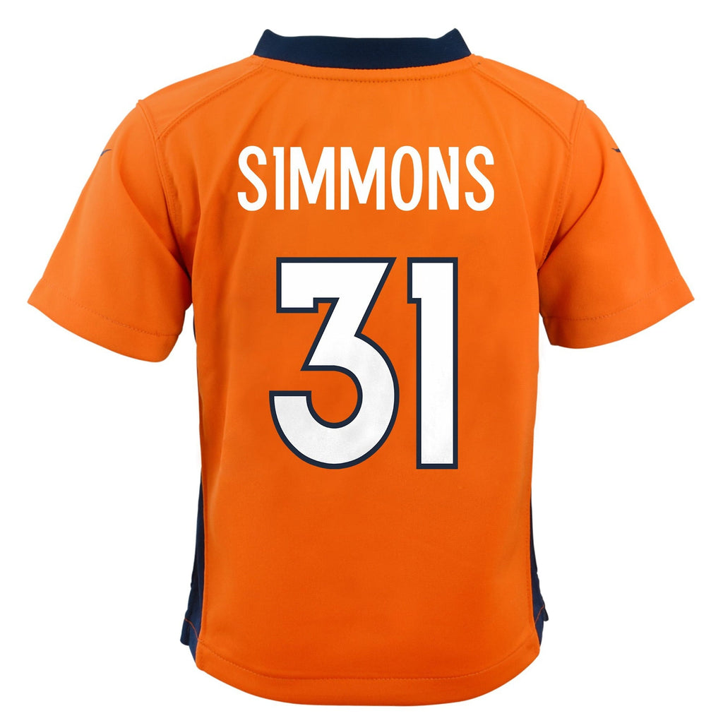 Toddler Justin Simmons Orange Denver Broncos Game Jersey