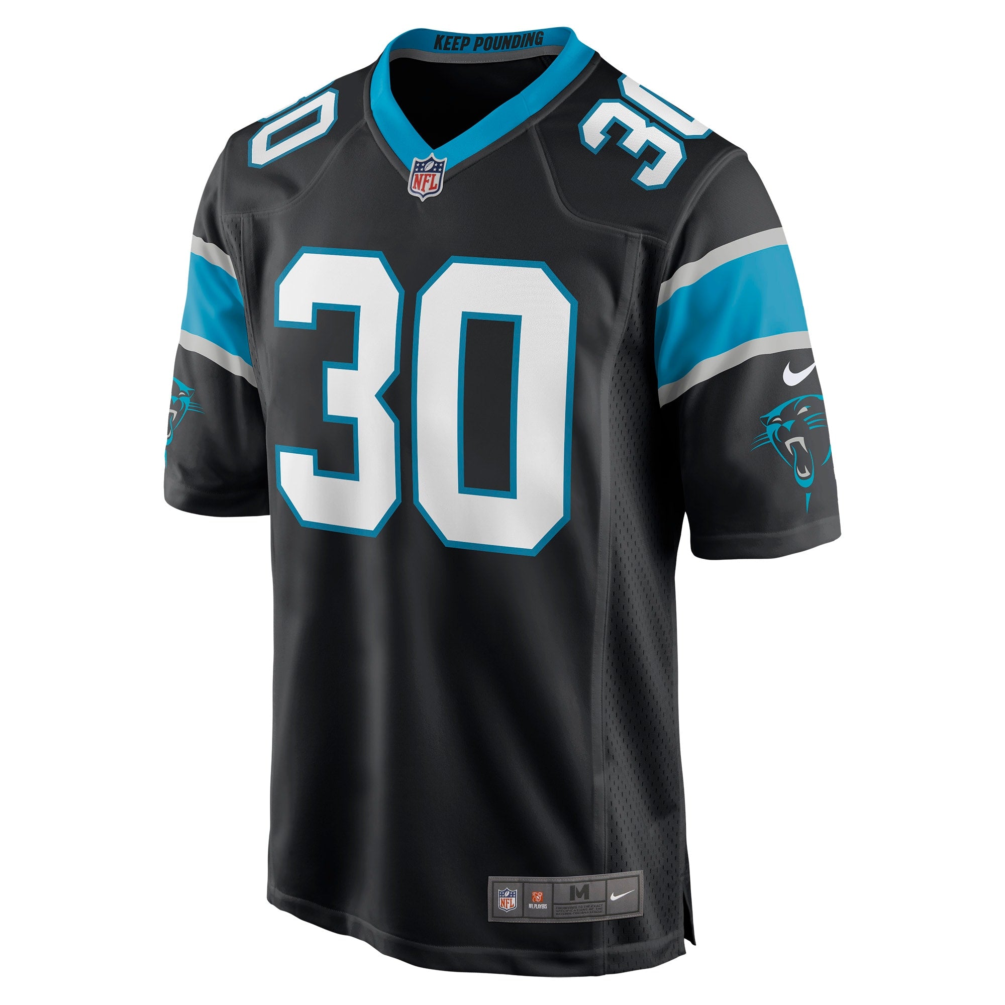 Chuba Hubbard Carolina Panthers Game Jersey - Black