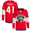 Anthony Stolarz Florida Panthers Home Primegreen Authentic Pro Jersey - Red