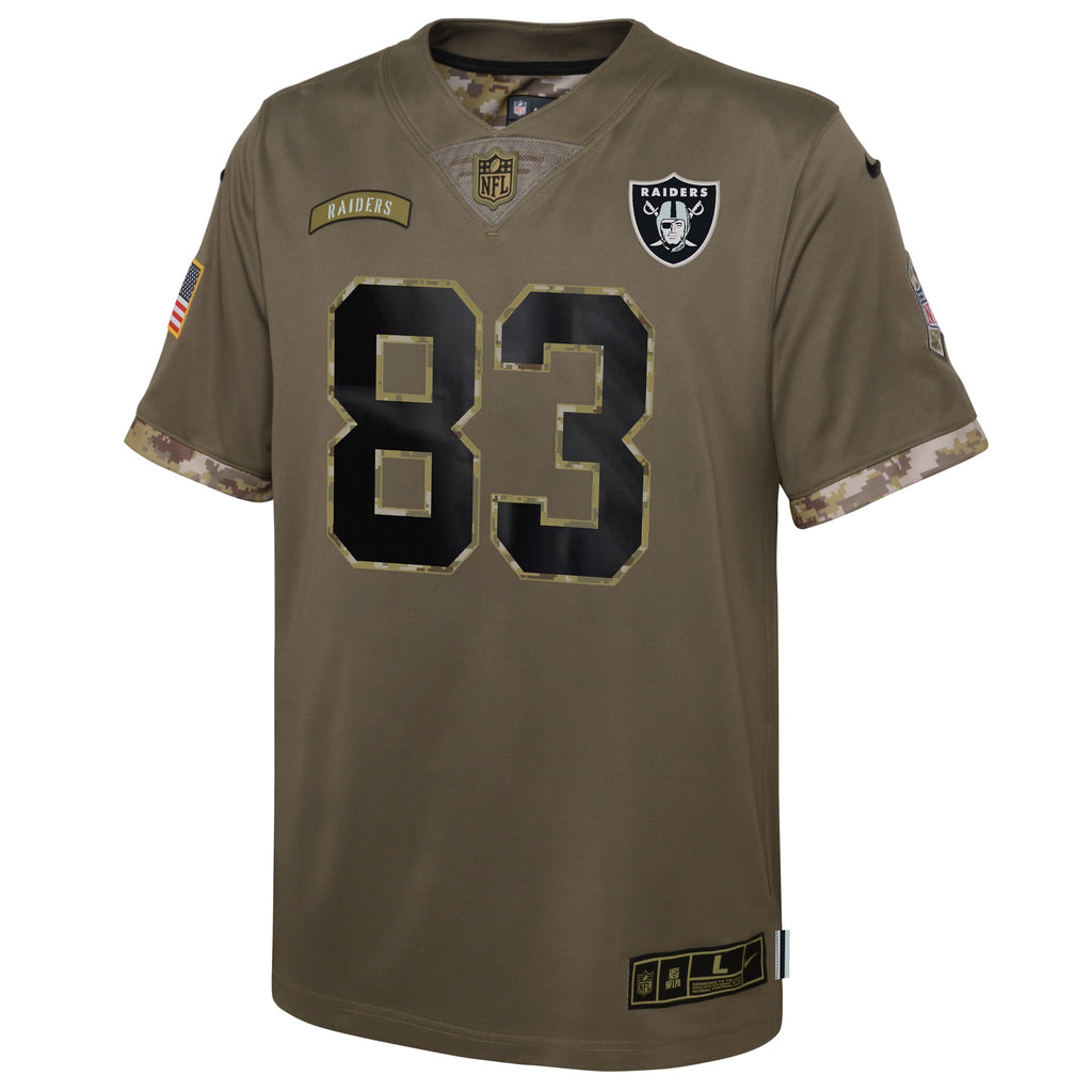 Darren Waller Las Vegas Raiders Youth 2022 Salute To Service Player Limited Jersey - Olive