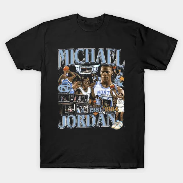 Michael Jordan College Vintage Bootleg T-Shirt