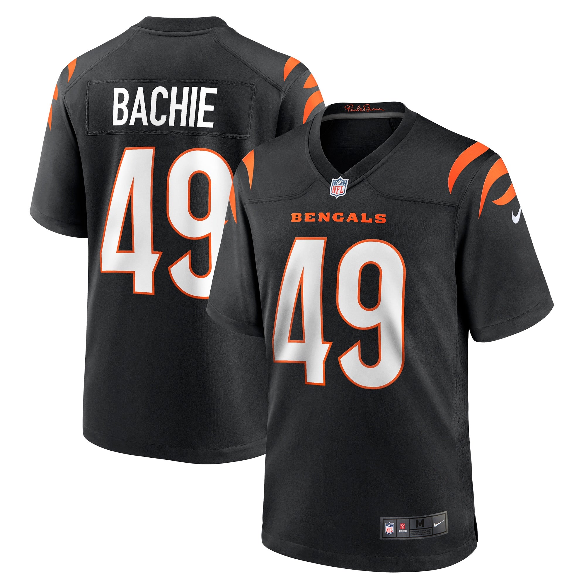 Joe Bachie Cincinnati Bengals Game Jersey - Black