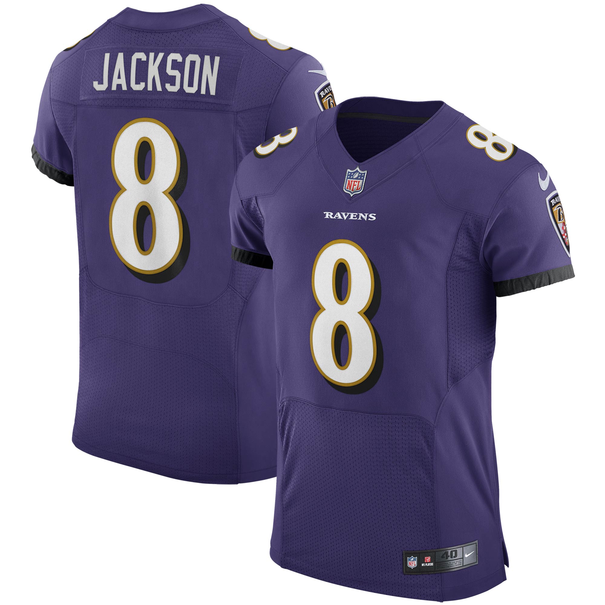 Lamar Jackson Baltimore Ravens Vapor Elite Player Jersey - Purple