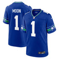 Warren Moon Seattle Seahawks Throwback Retired Player Game Jersey - Royal