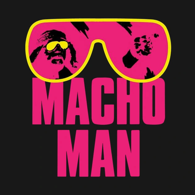 Official Band Shirts Macho Man Ooold School Neon Purple Heather Adult T-Shirt