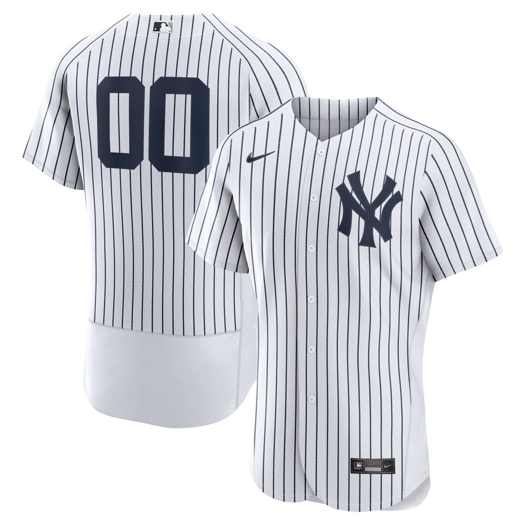 New York Yankees Home Authentic Custom Jersey - White
