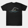 Love Swimming Typography' Awesome Swimming Gift T-Shirt