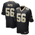 Men's New Orleans Saints Demario Davis Game Jersey Black