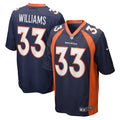Men's Denver Broncos Javonte Williams Game Jersey - Navy
