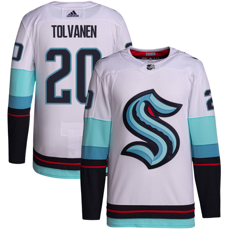 Eeli Tolvanen Seattle Kraken Away Primegreen Authentic Jersey - White