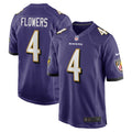 Zay Flowers Baltimore Ravens 2023 NFL Draft First Round Pick Game Jersey - Purple