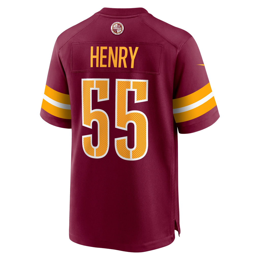 K.J. Henry Washington Commanders Team Game Jersey - Burgundy