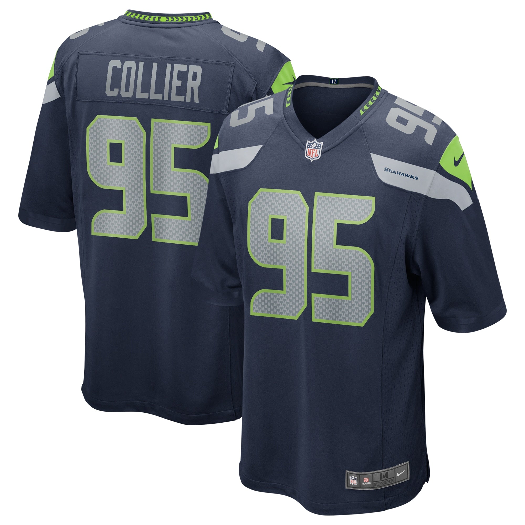 L.J. Collier Seattle Seahawks Game Player Jersey - College Navy