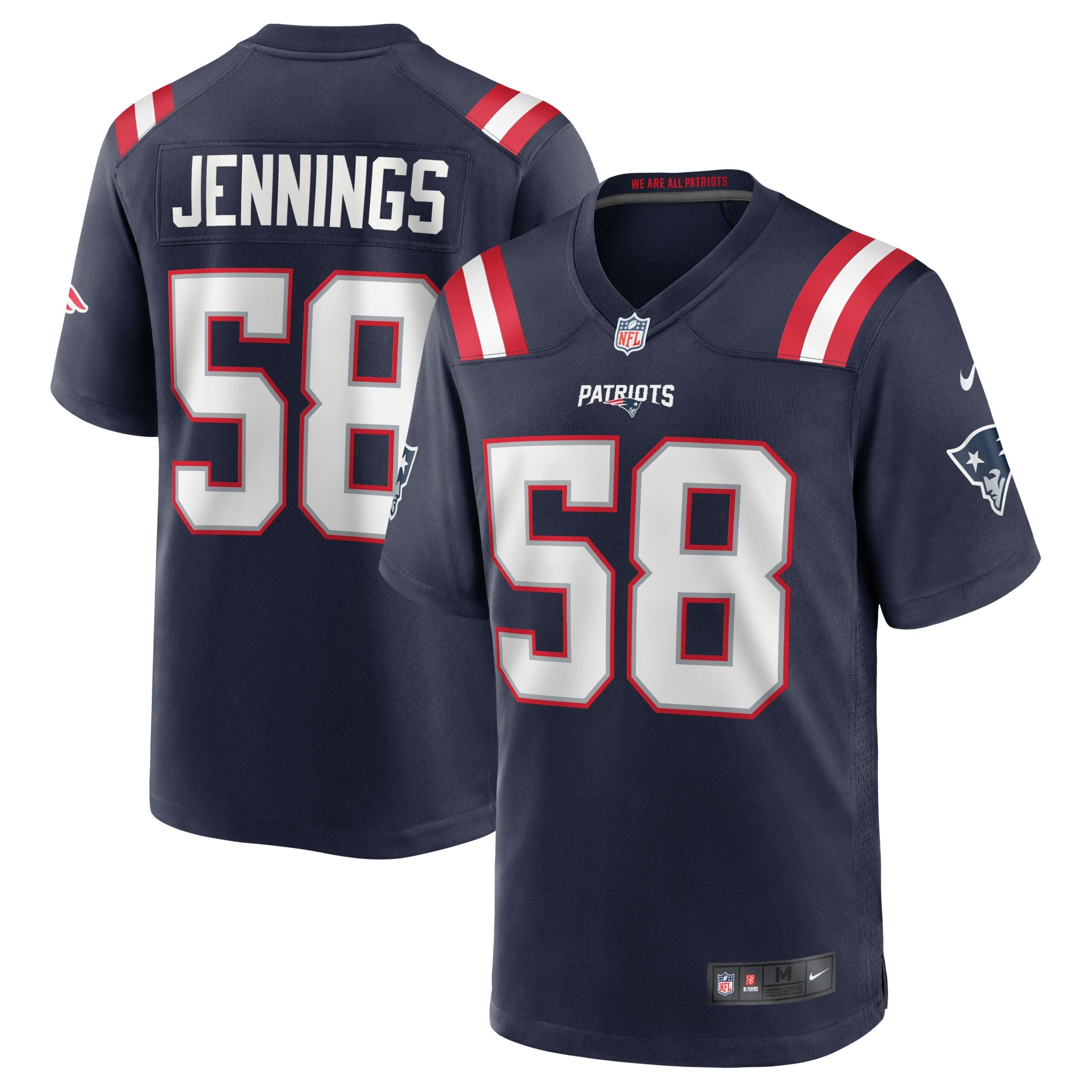 Anfernee Jennings New England Patriots Team Game Jersey - Navy