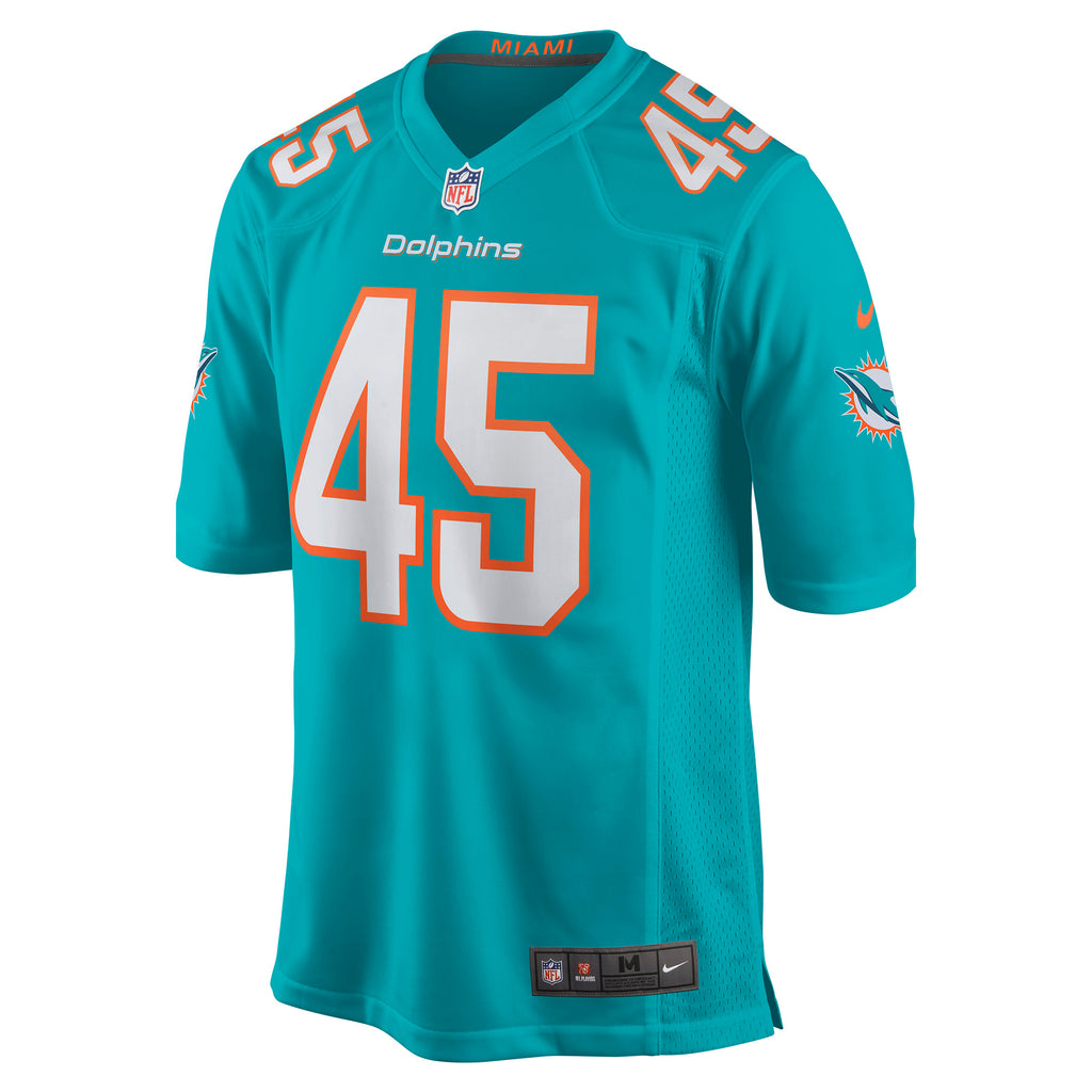 Duke Riley Miami Dolphins Game Jersey - Aqua