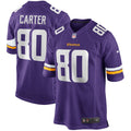 Cris Carter Minnesota Vikings Game Retired Player Jersey - Purple