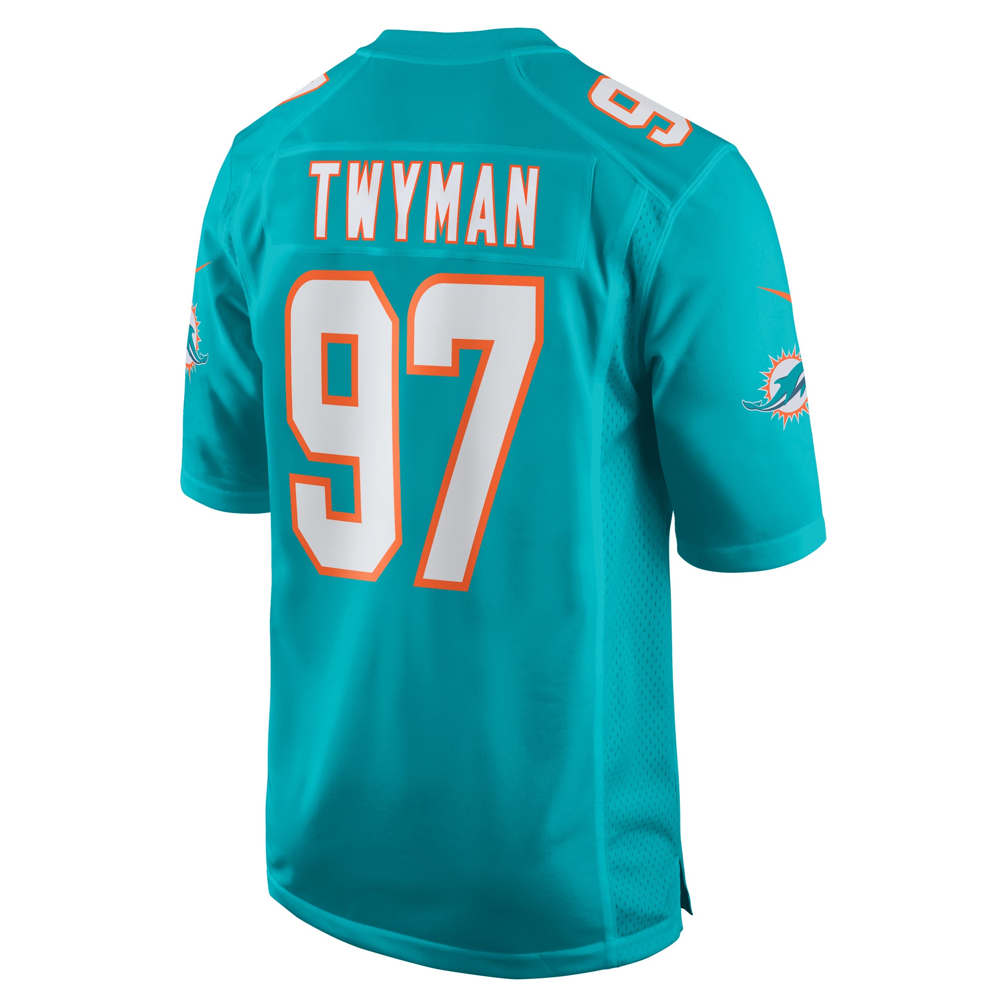 Jaylen Twyman Miami Dolphins Home Game Player Jersey - Aqua