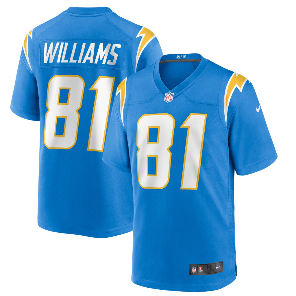 Mike Williams Los Angeles Chargers Game Jersey - Powder Blue