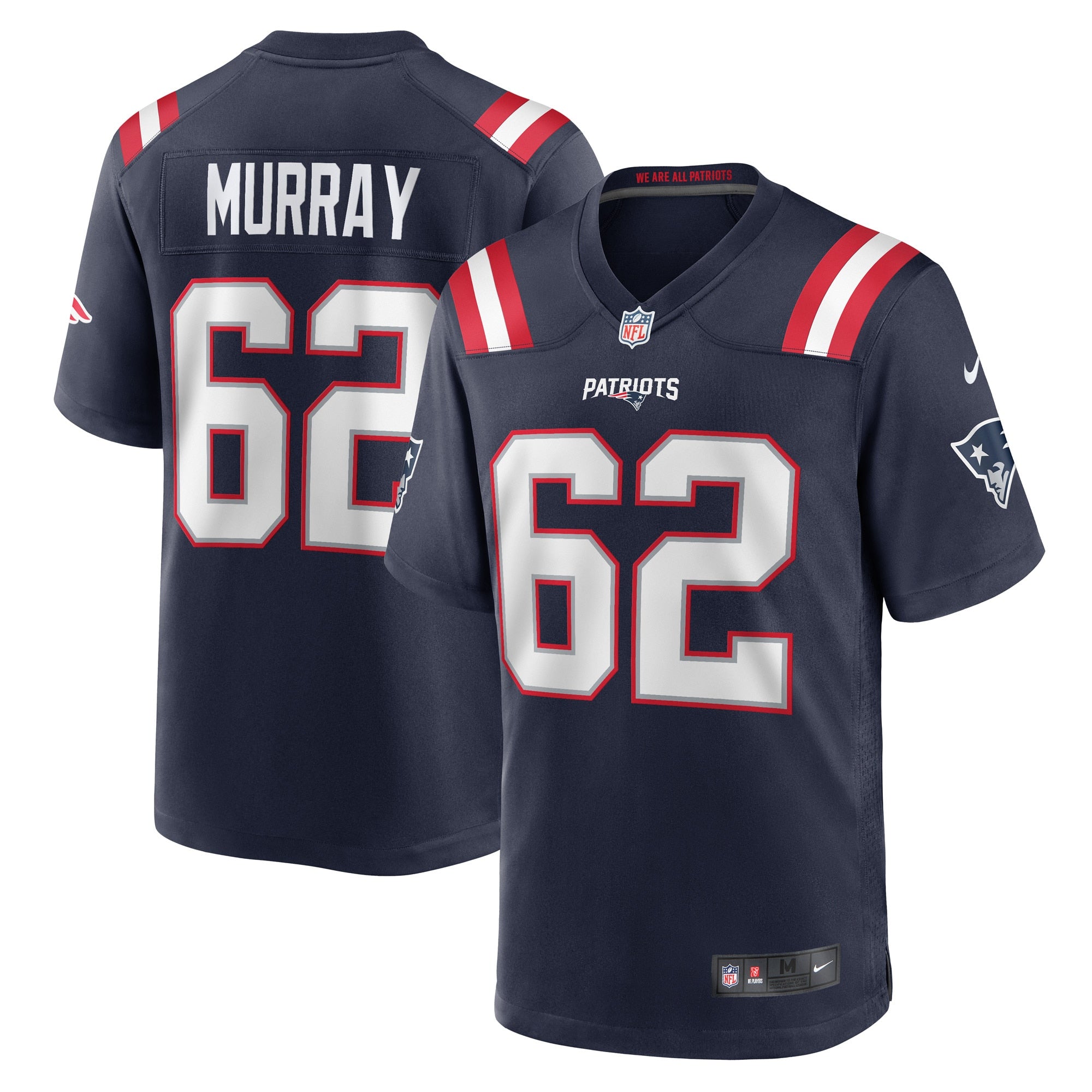 Bill Murray New England Patriots Game Player Jersey - Navy