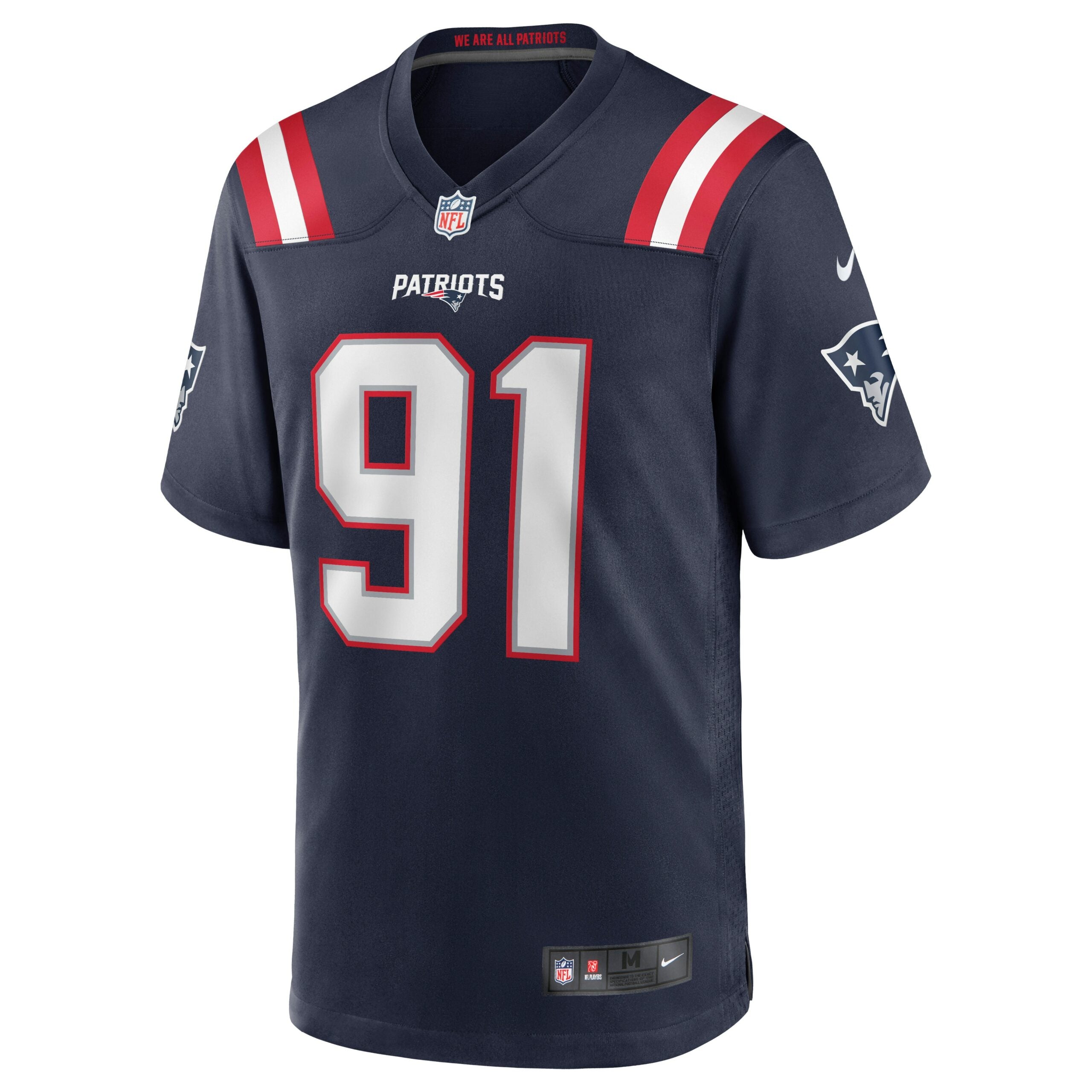 Deatrich Wise Jr. New England Patriots Game Jersey - Navy